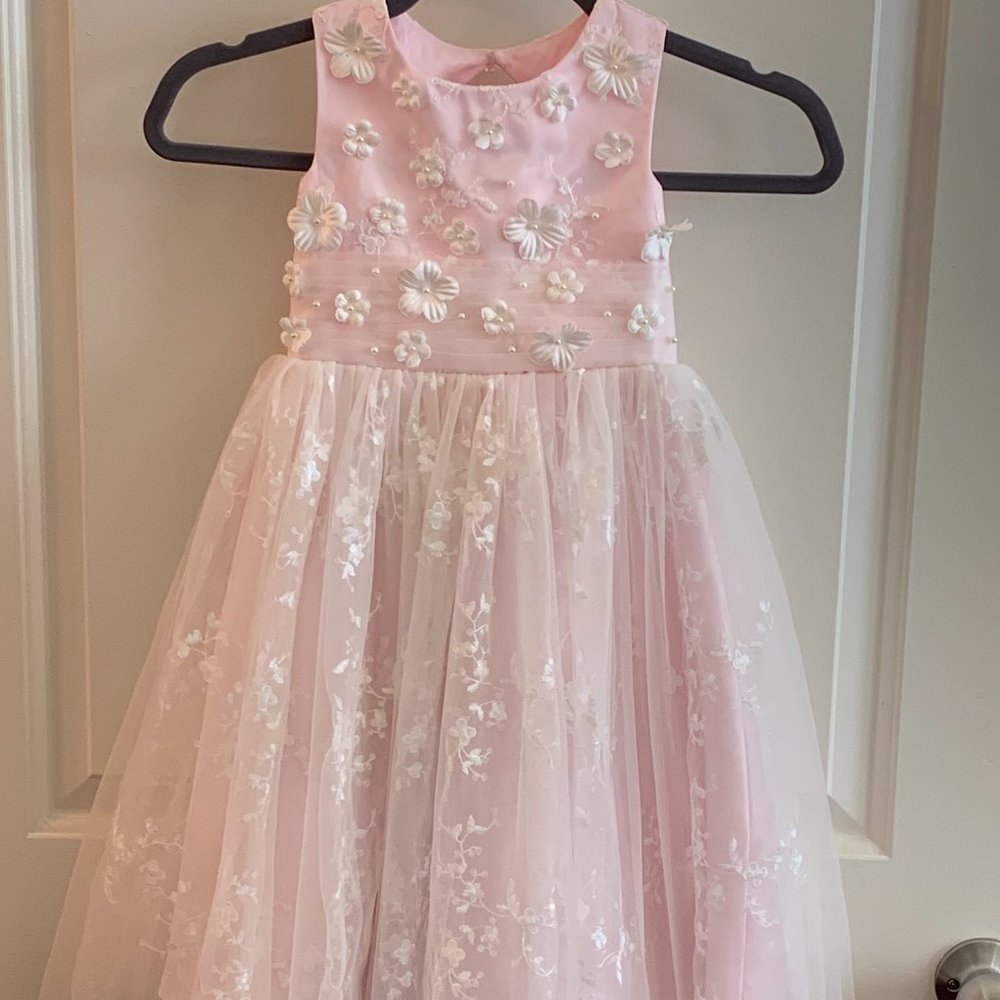 JJ's House pink Flower Girl dress